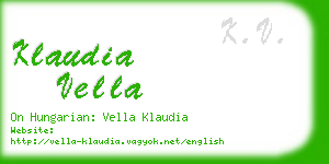 klaudia vella business card